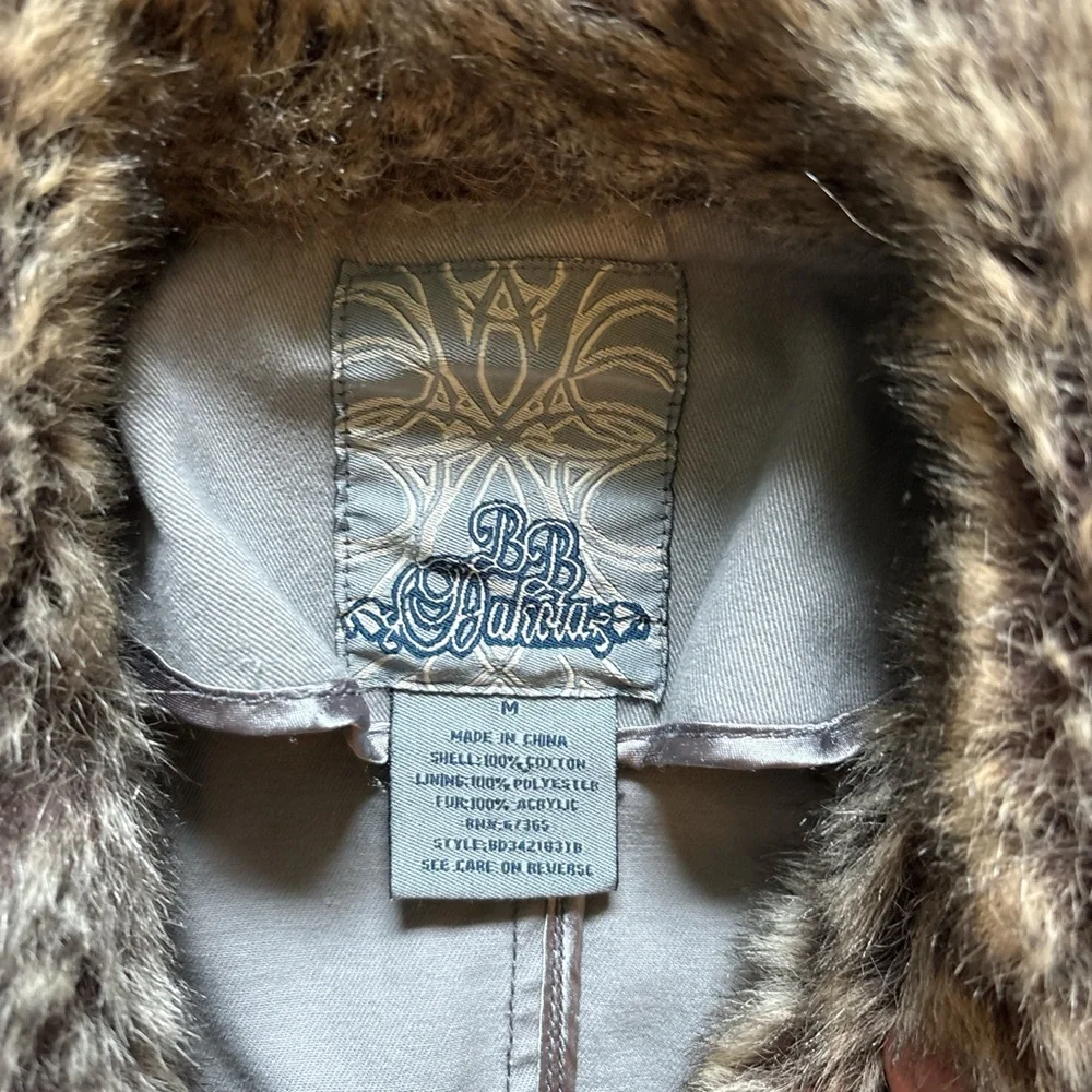 Y2K Faux Fur Collar Jacket - Picture 3 of 8